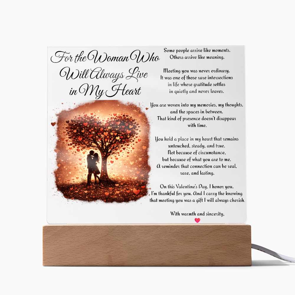 “Always in My Heart” LED Acrylic Plaque