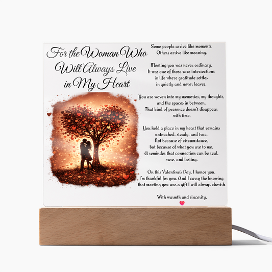 “Always in My Heart” LED Acrylic Plaque