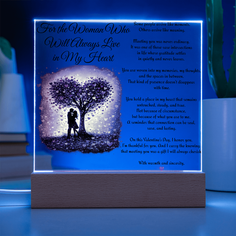 “Always in My Heart” LED Acrylic Plaque