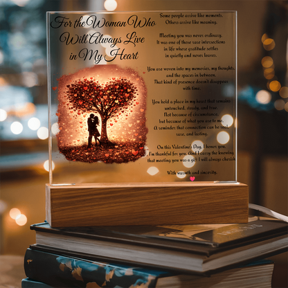 “Always in My Heart” LED Acrylic Plaque