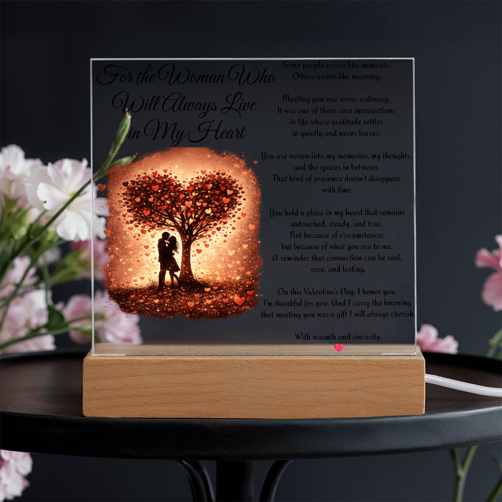 “Always in My Heart” LED Acrylic Plaque