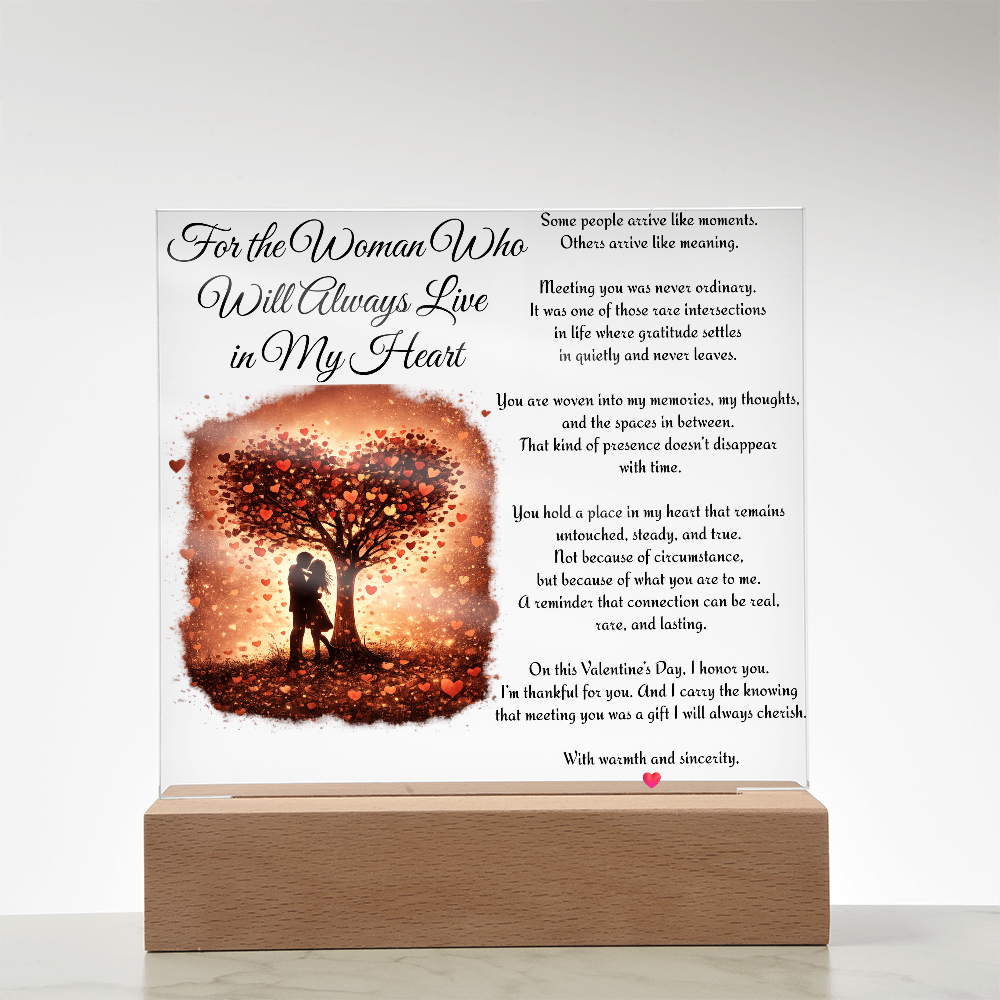 “Always in My Heart” LED Acrylic Plaque