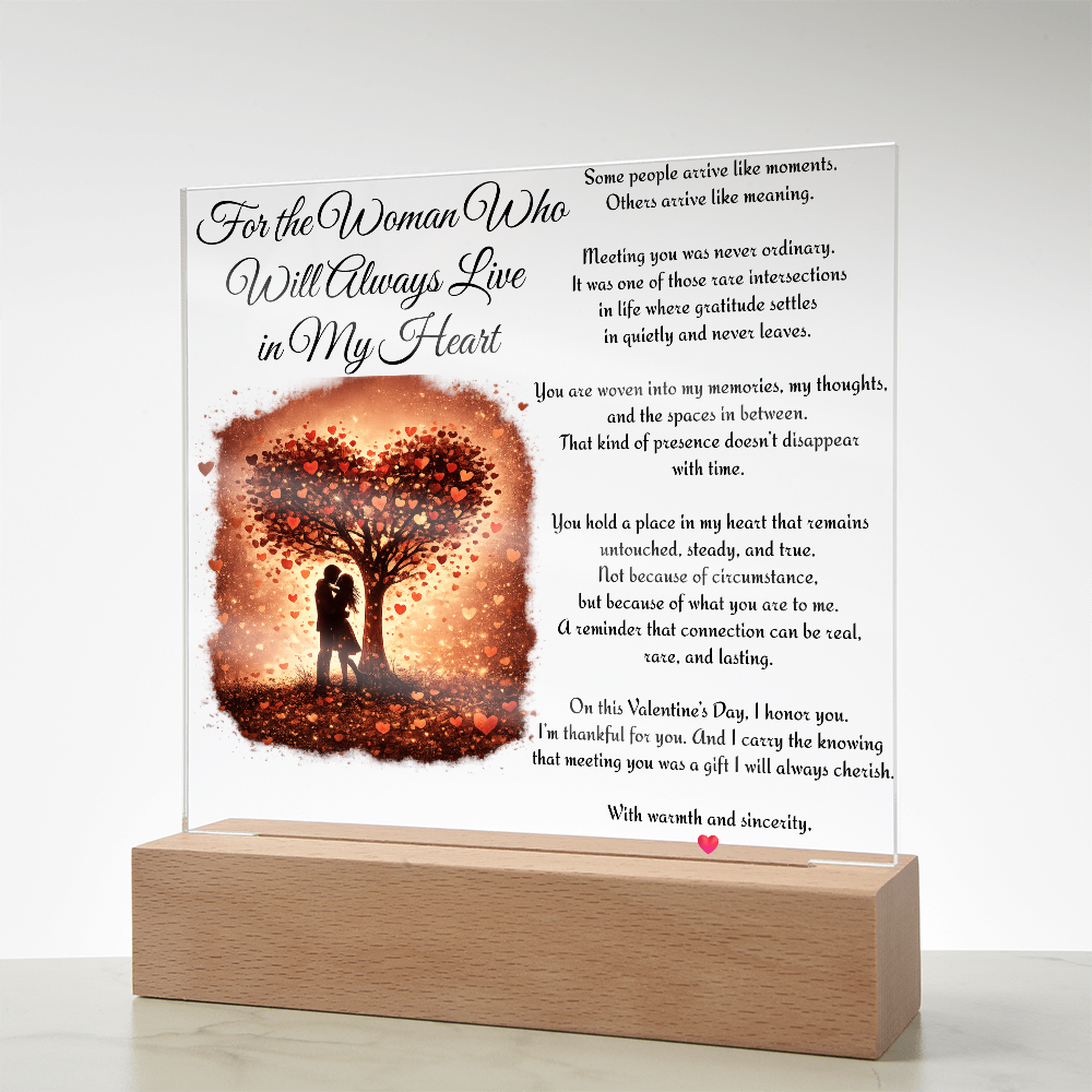“Always in My Heart” LED Acrylic Plaque