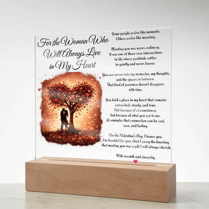“Always in My Heart” LED Acrylic Plaque