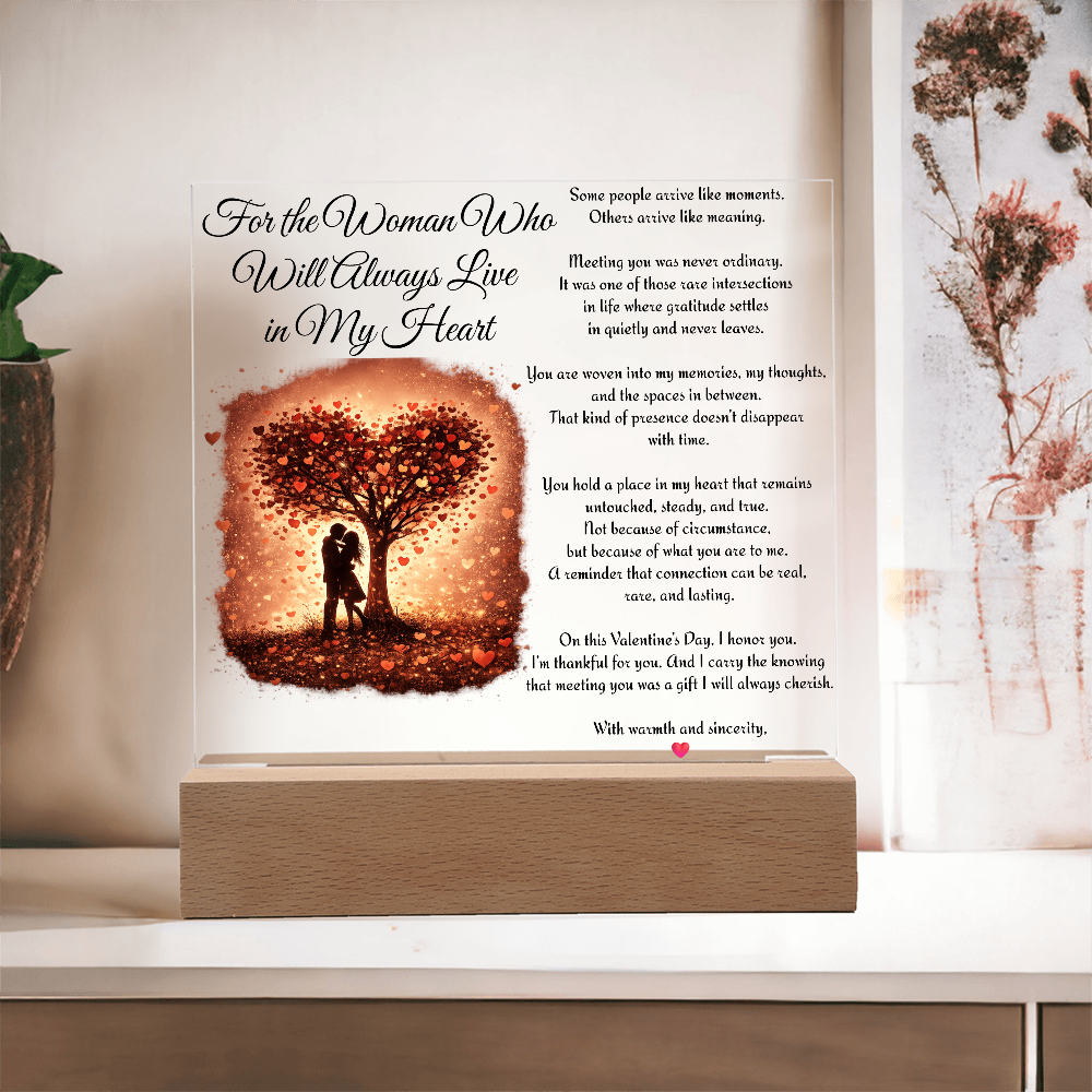 “Always in My Heart” LED Acrylic Plaque