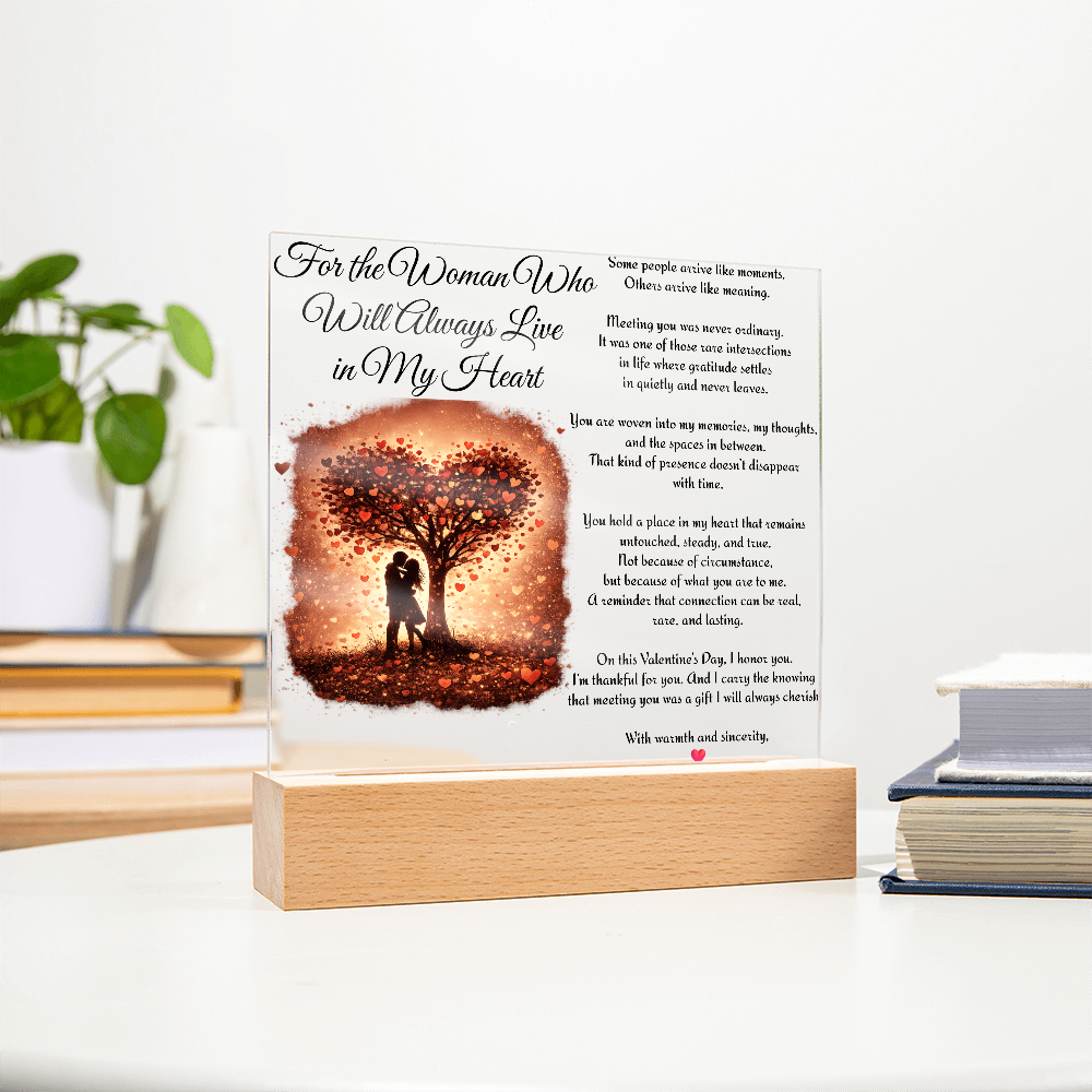 “Always in My Heart” LED Acrylic Plaque