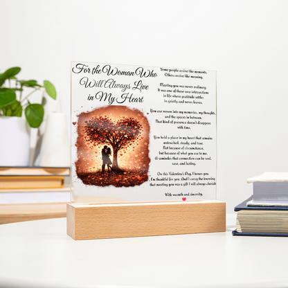 “Always in My Heart” LED Acrylic Plaque