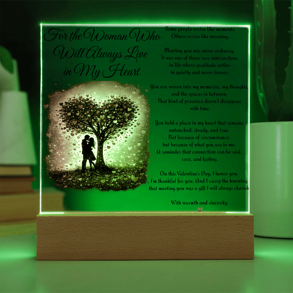 “Always in My Heart” LED Acrylic Plaque