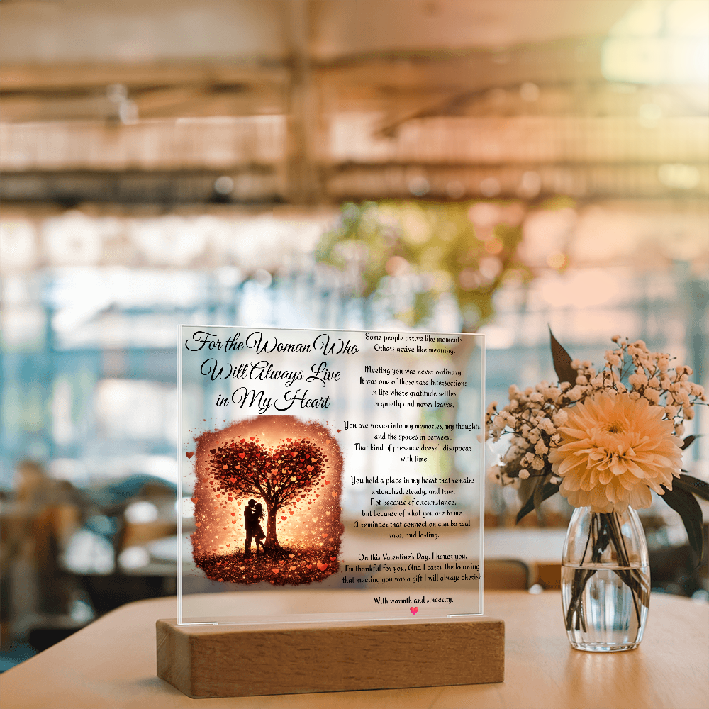 “Always in My Heart” LED Acrylic Plaque