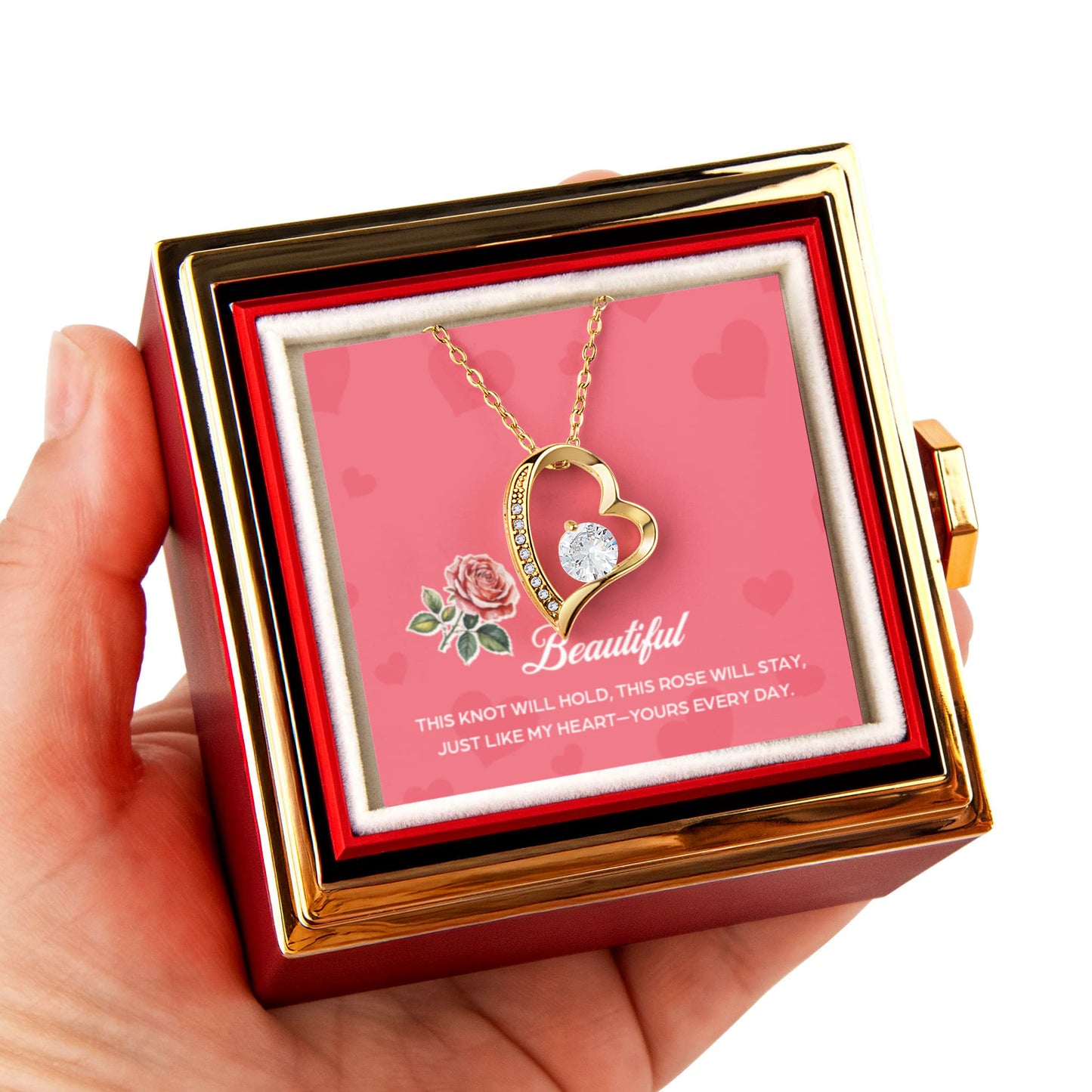 Forever Love with Rotating Rose Gift Box